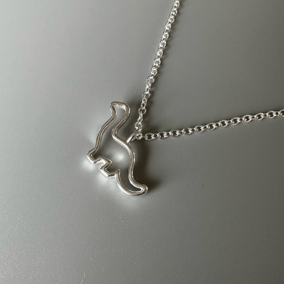 Sterling Silver Dainty Dinosaur Necklace - Picture 12 of 16